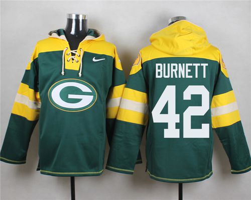 Nike Packers #42 Morgan Burnett Green Player Pullover NFL Hoodie - Click Image to Close
